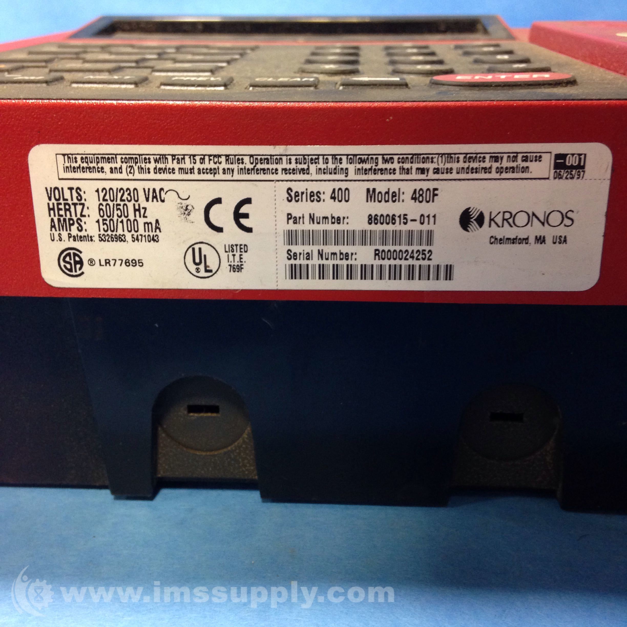 Kronos 8600615011 Time Clock IMS Supply