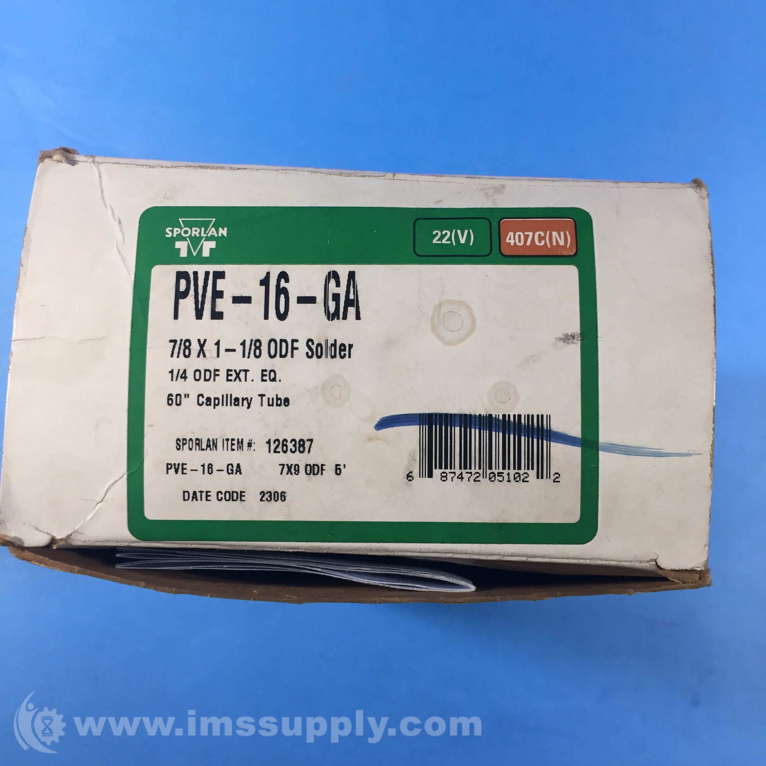 Sporlan PVE-16-GA Thermostatic Expansion Valve - IMS Supply