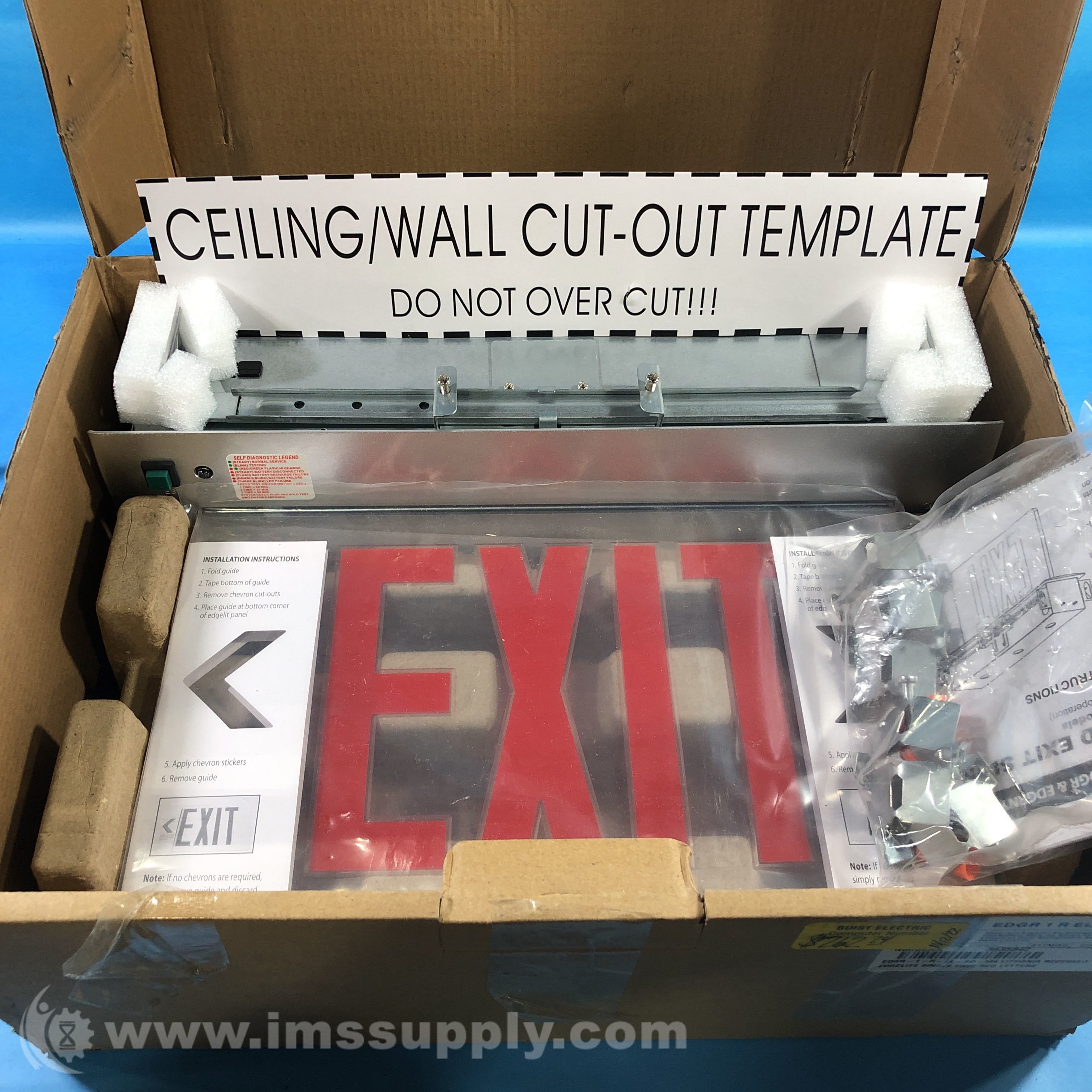 Lithonia Lighting EDGR 1 R EL SD M4 LED Edge-Lit Exit Sign - IMS Supply