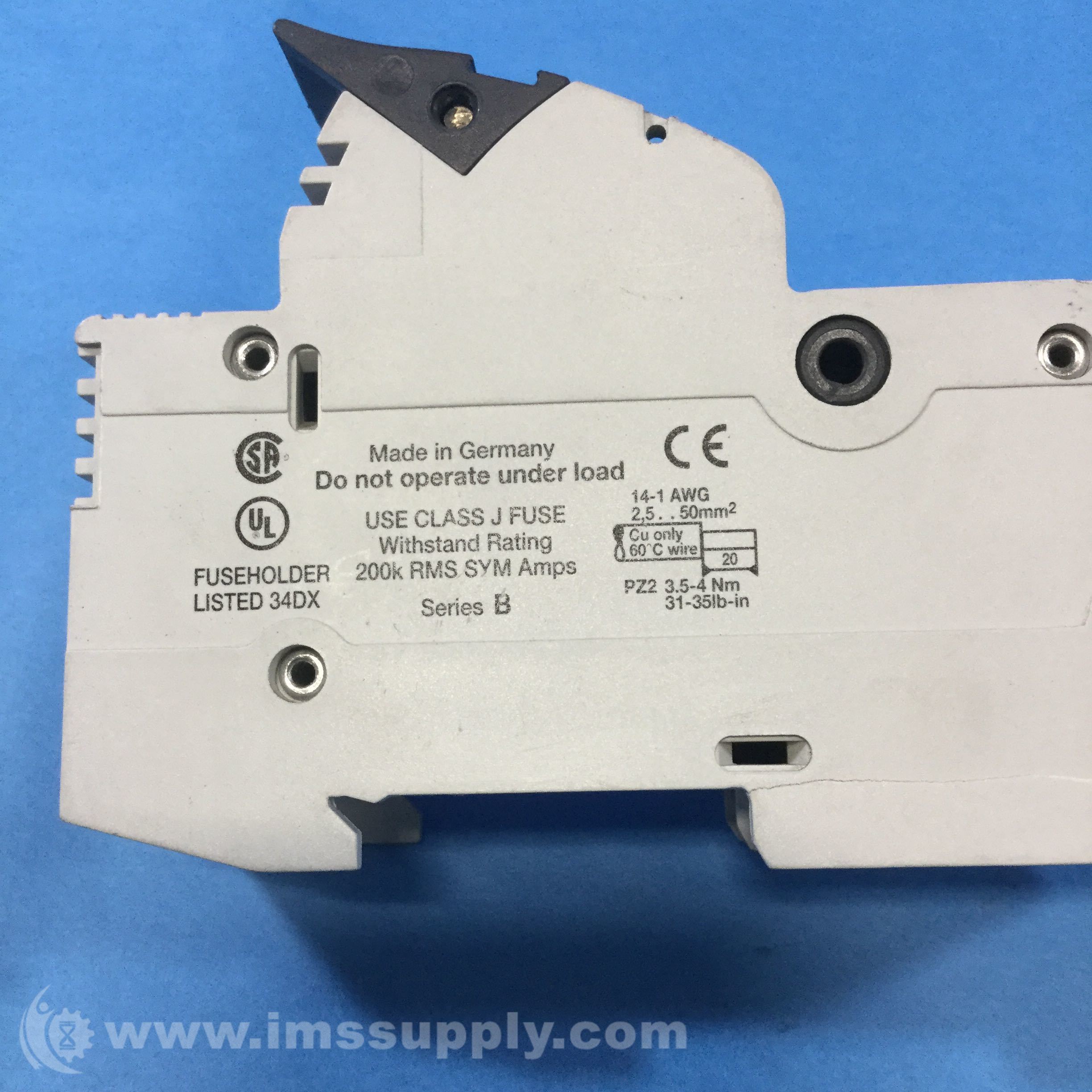 Allen Bradley 1492FB2J30 Fuse Holder, 2 Pole, Class J Type Fuses IMS