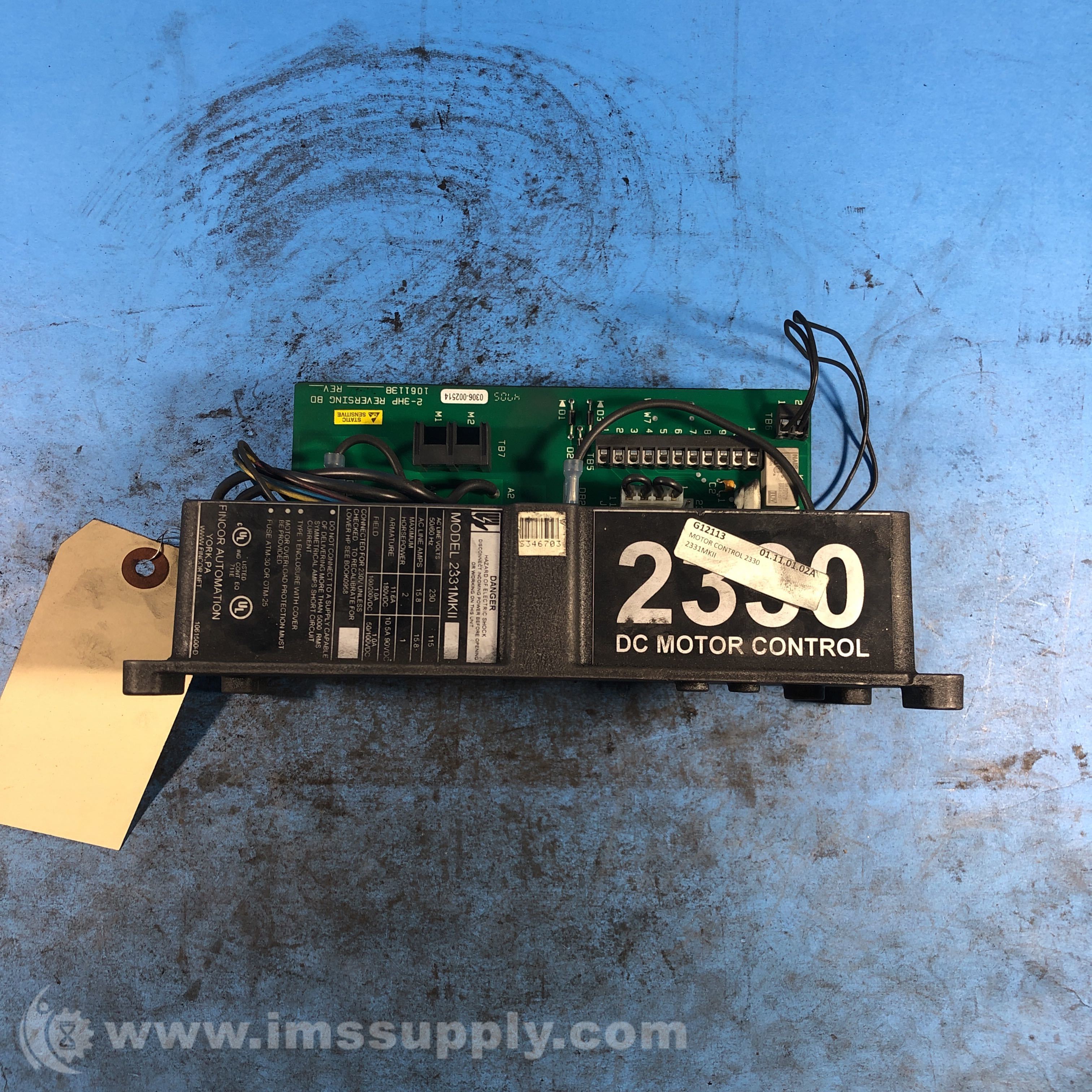 Fincor 2331MKII Adjustable Speed Drive, DC Motor Control 2330 IMS Supply