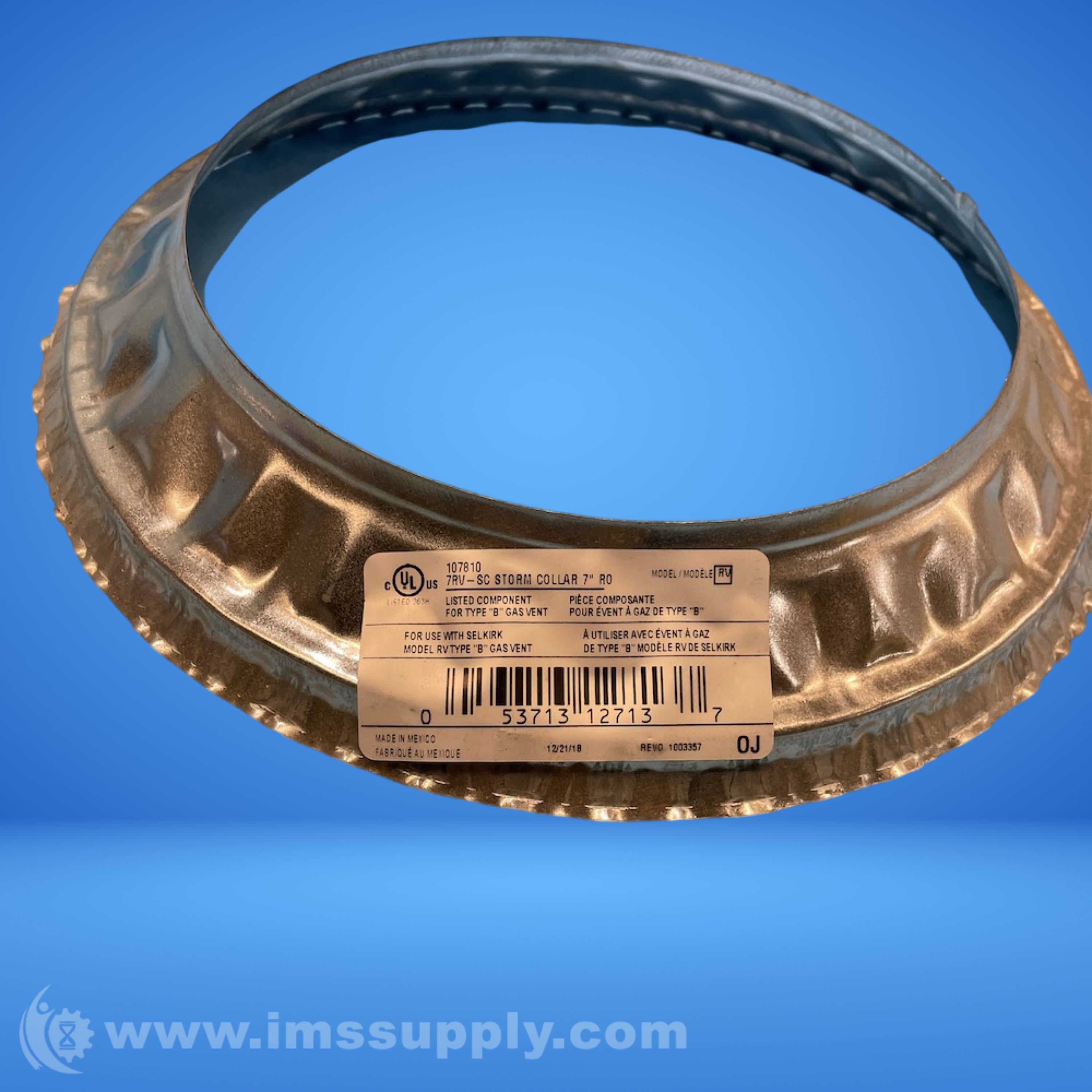 Selkirk 107810 Storm Collar, 7in - IMS Supply