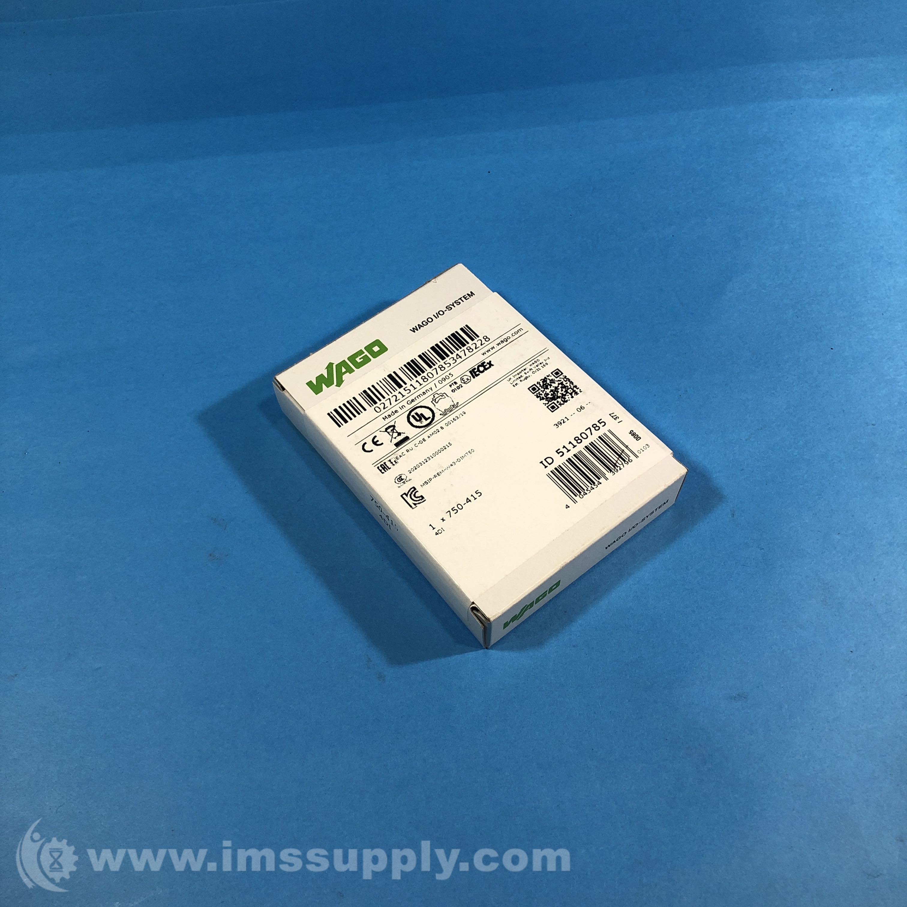 Wago 750-415 4DI 4-Channel Digital Input, 24V AC/DC, 20ms - IMS Supply