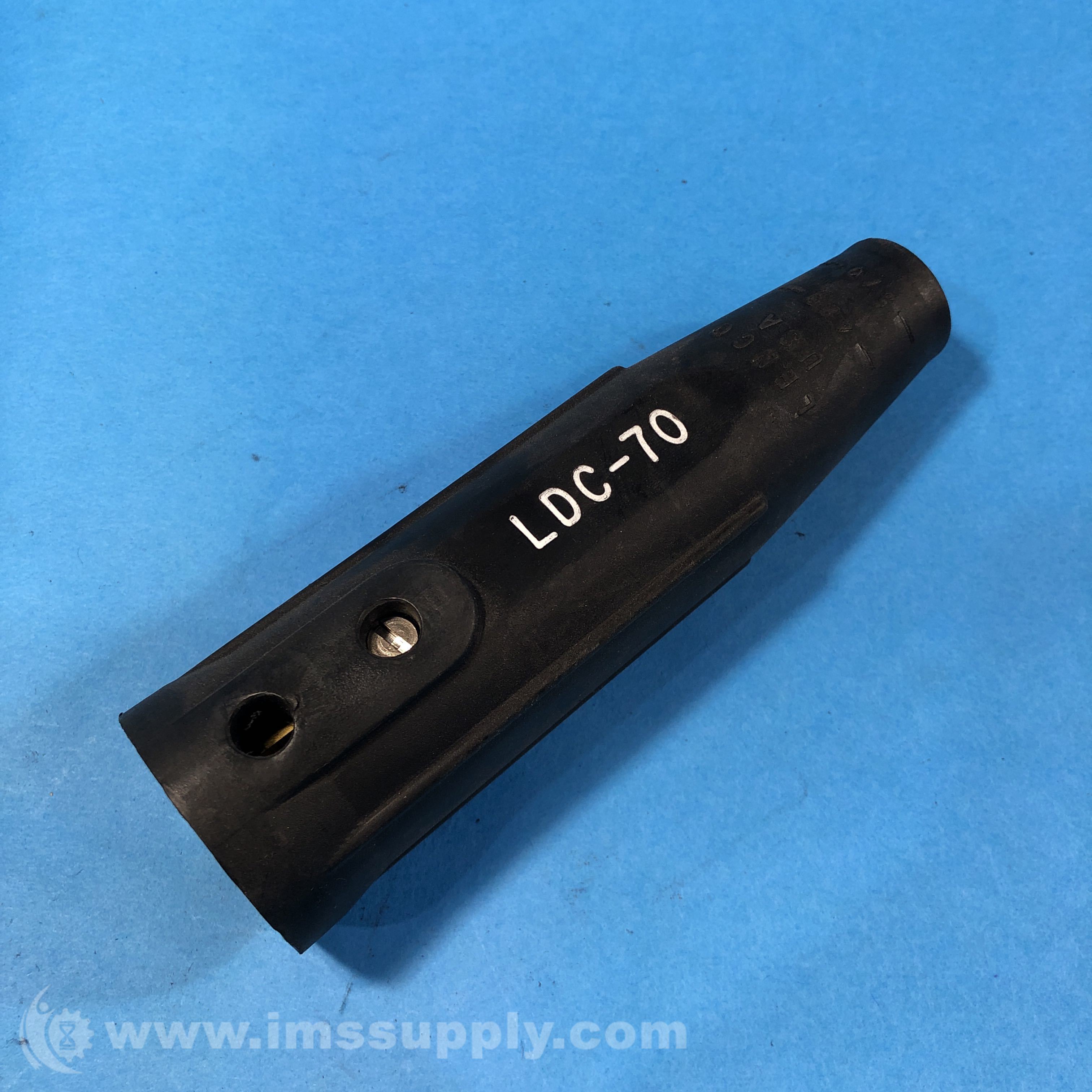 250 Amp L Dinse Style Cable Connector - Black
