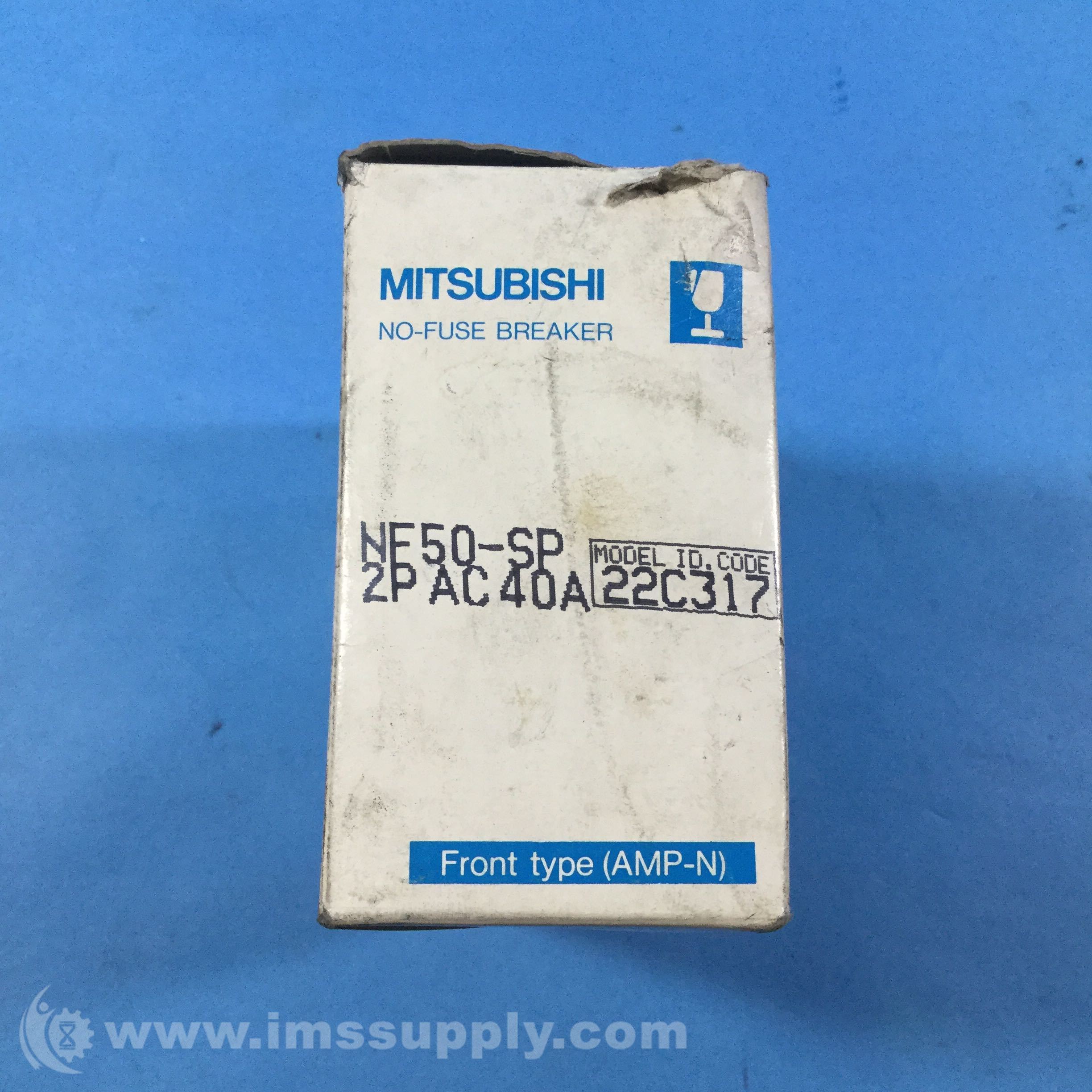 Mitsubishi NF50-SP No-Fuse Breaker AC220V 40A 2-Pole 600VAC
