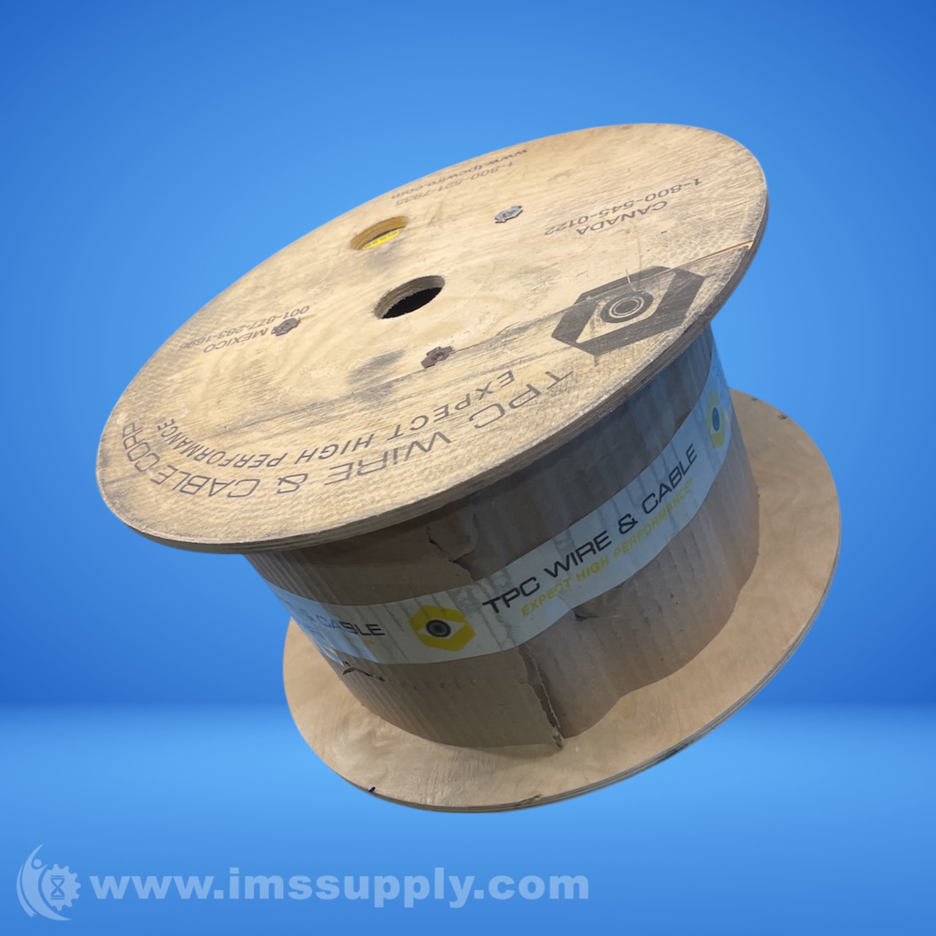 Tpc Wire & Cable 88512B 16 AWG Cable Spool of 100ft - IMS Supply