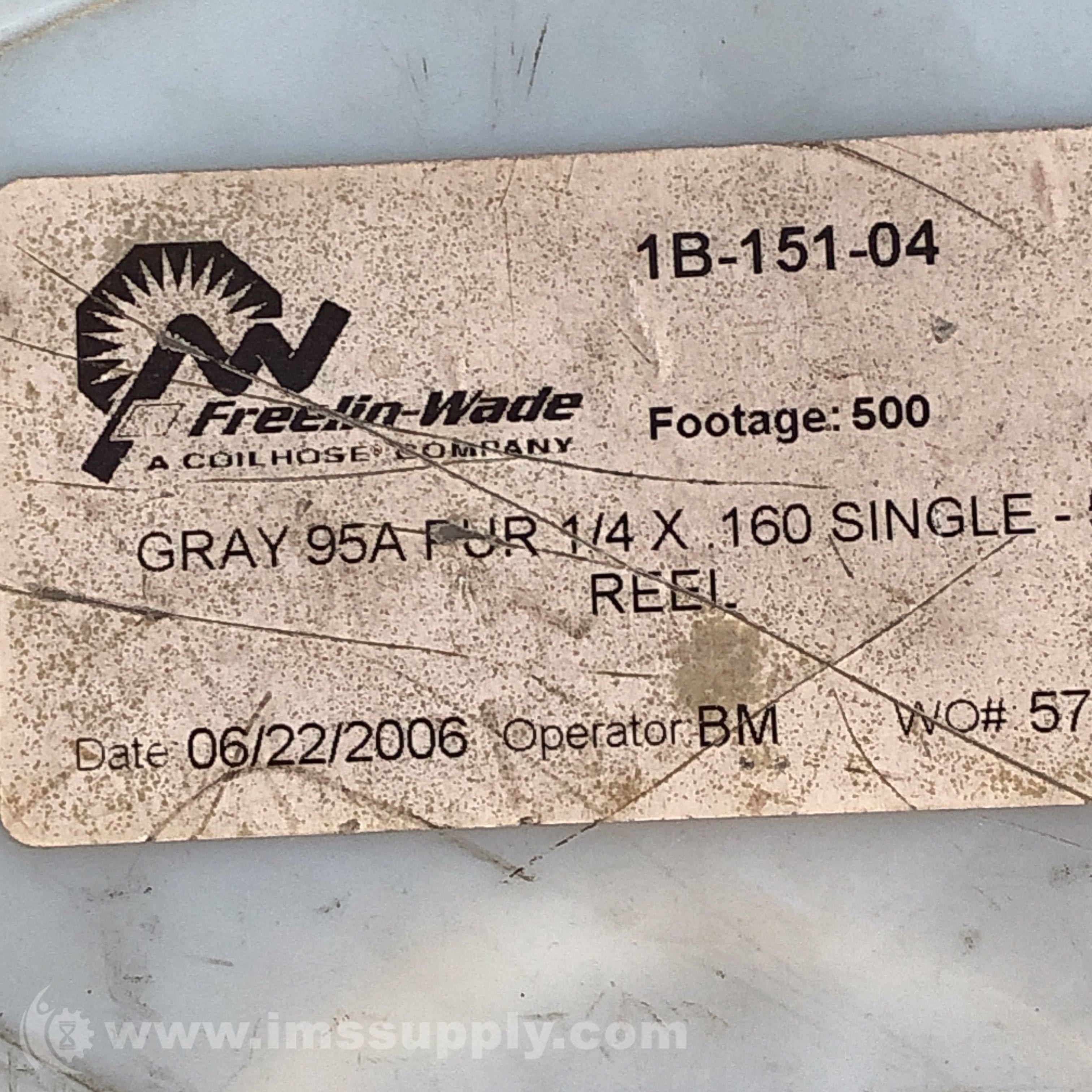 Freelin Wade 1B15104 Polyurethane Tubing Spool of 500' IMS Supply