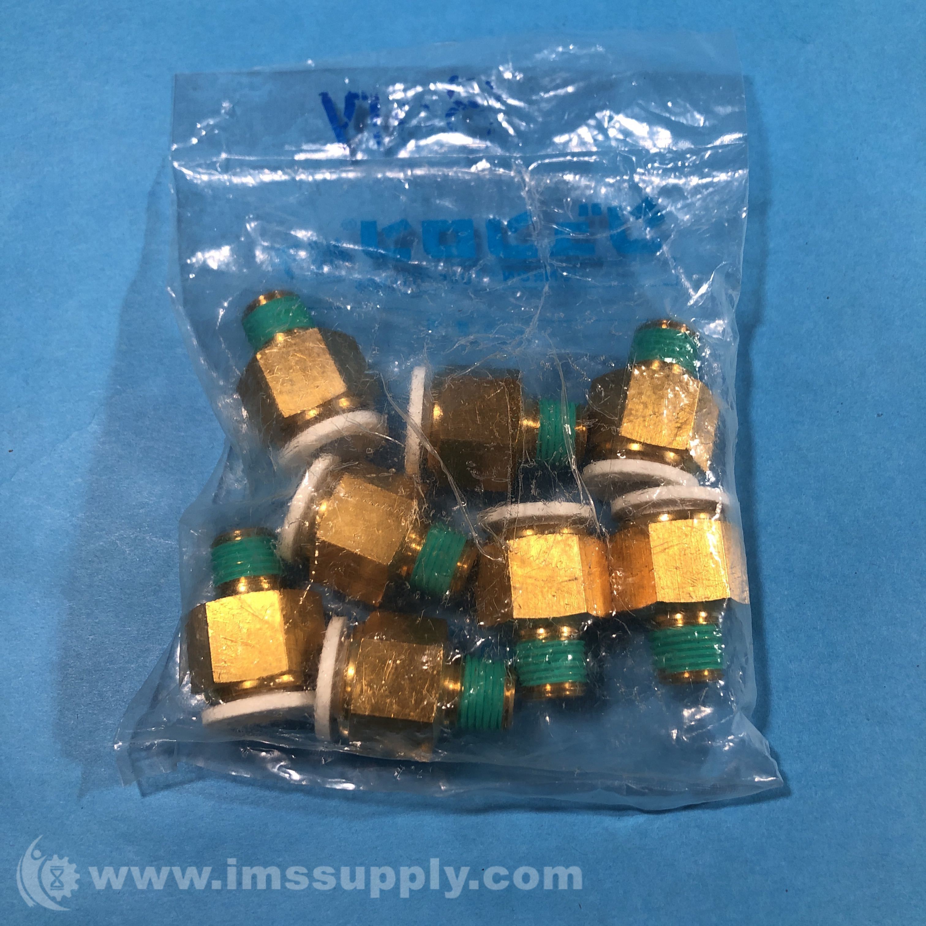 Junron VO-12-PN Bag of 8 Push-in Quick Fitting Male Connectors - IMS Supply