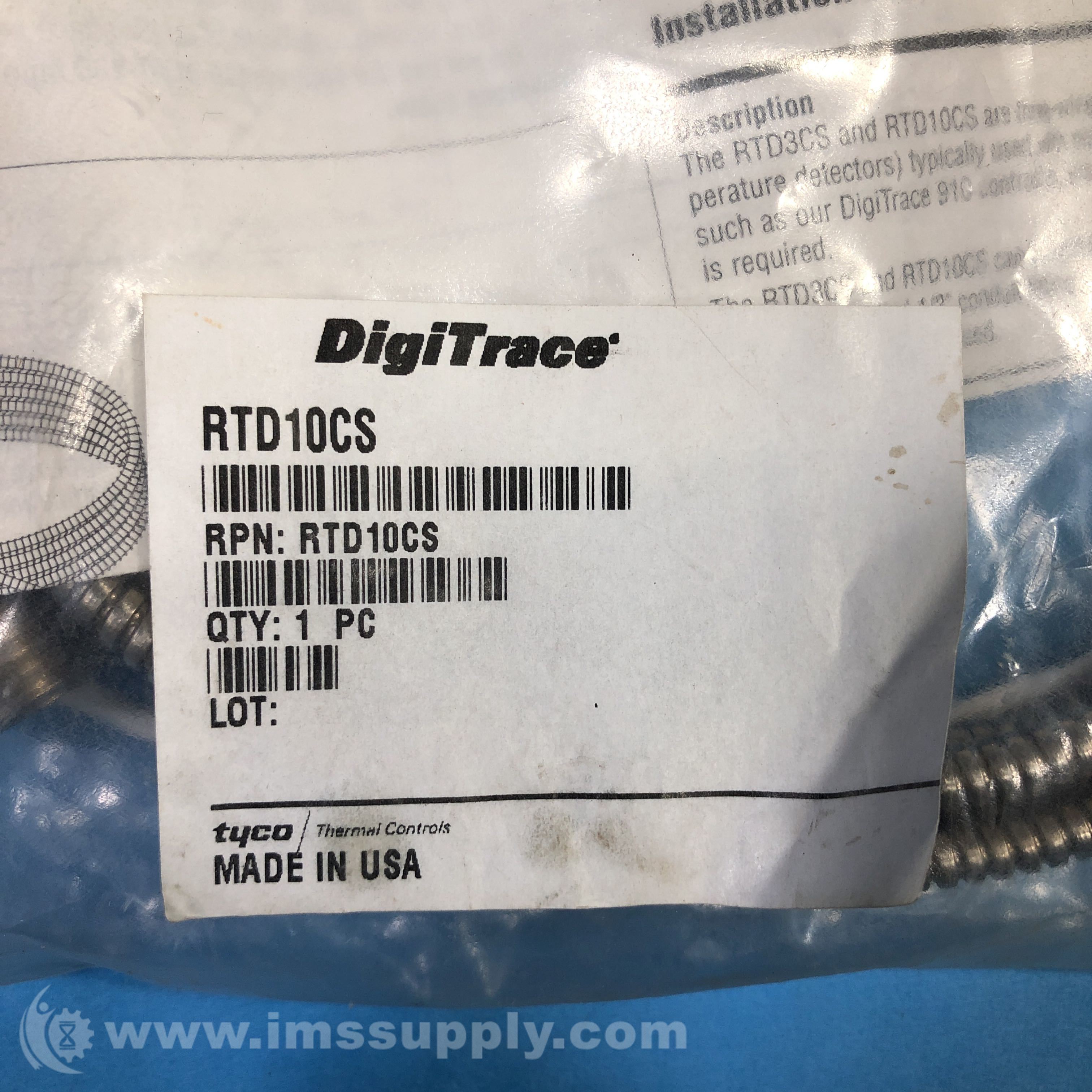 Digitrace RTD10CS RTD Temperature Sensors - IMS Supply