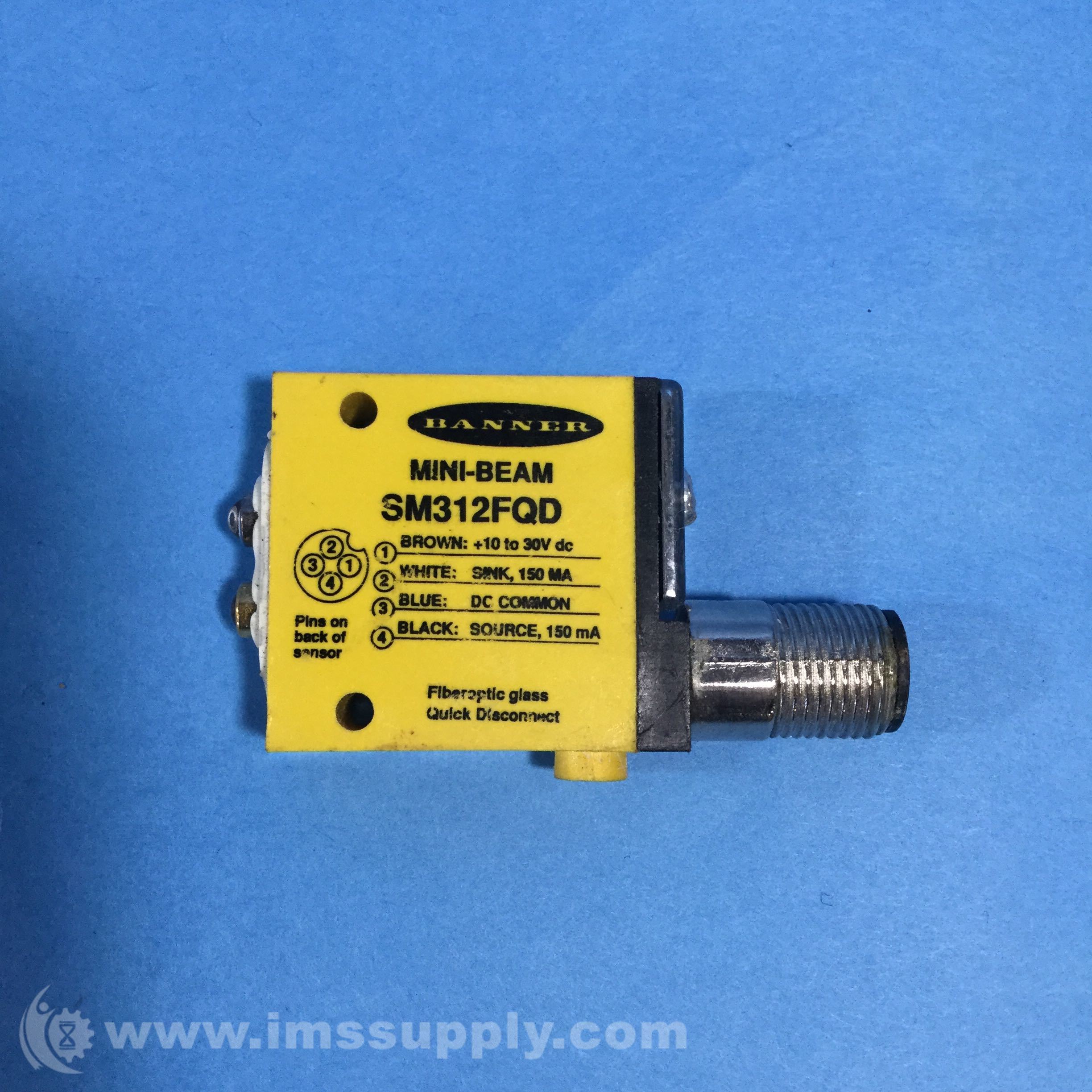 Banner Sm312fqd Fiber Optic Sensor Mini Beam Glass Ims Supply