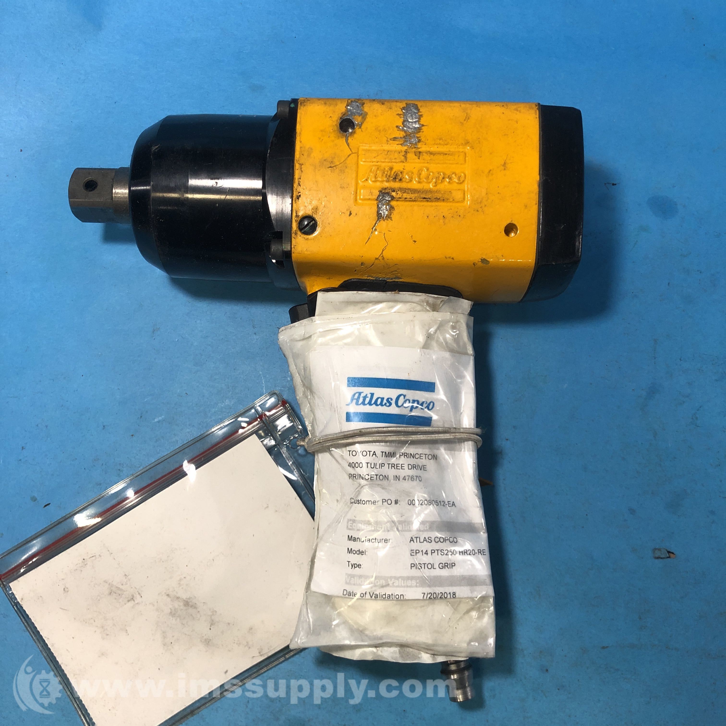 Atlas Copco EP14PTS250 HR20RE Pneumatic Pistol Grip Nutrunner IMS