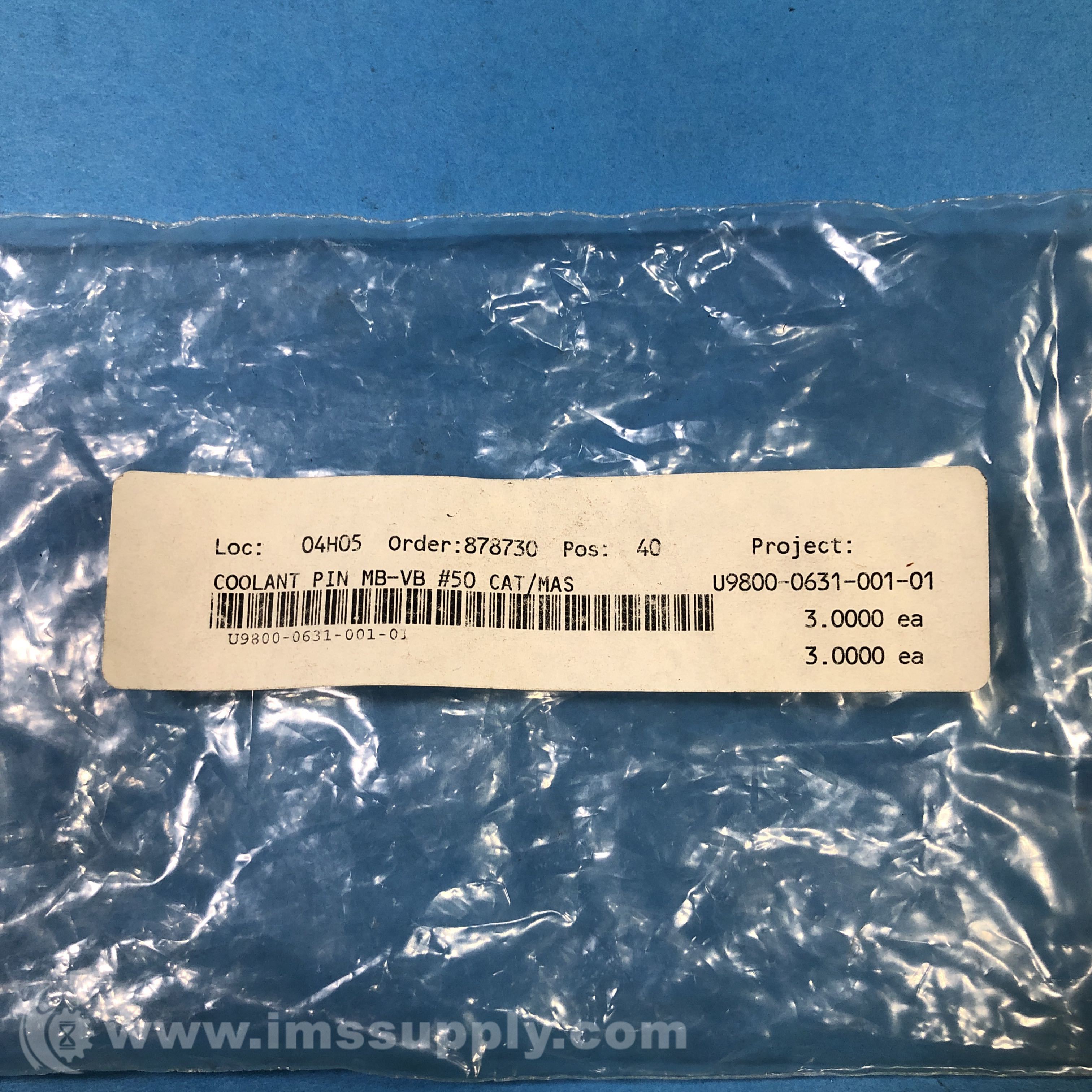 nana U9800-0631-001-01 Bag of 3 Through-Spindle Coolant Pin - IMS