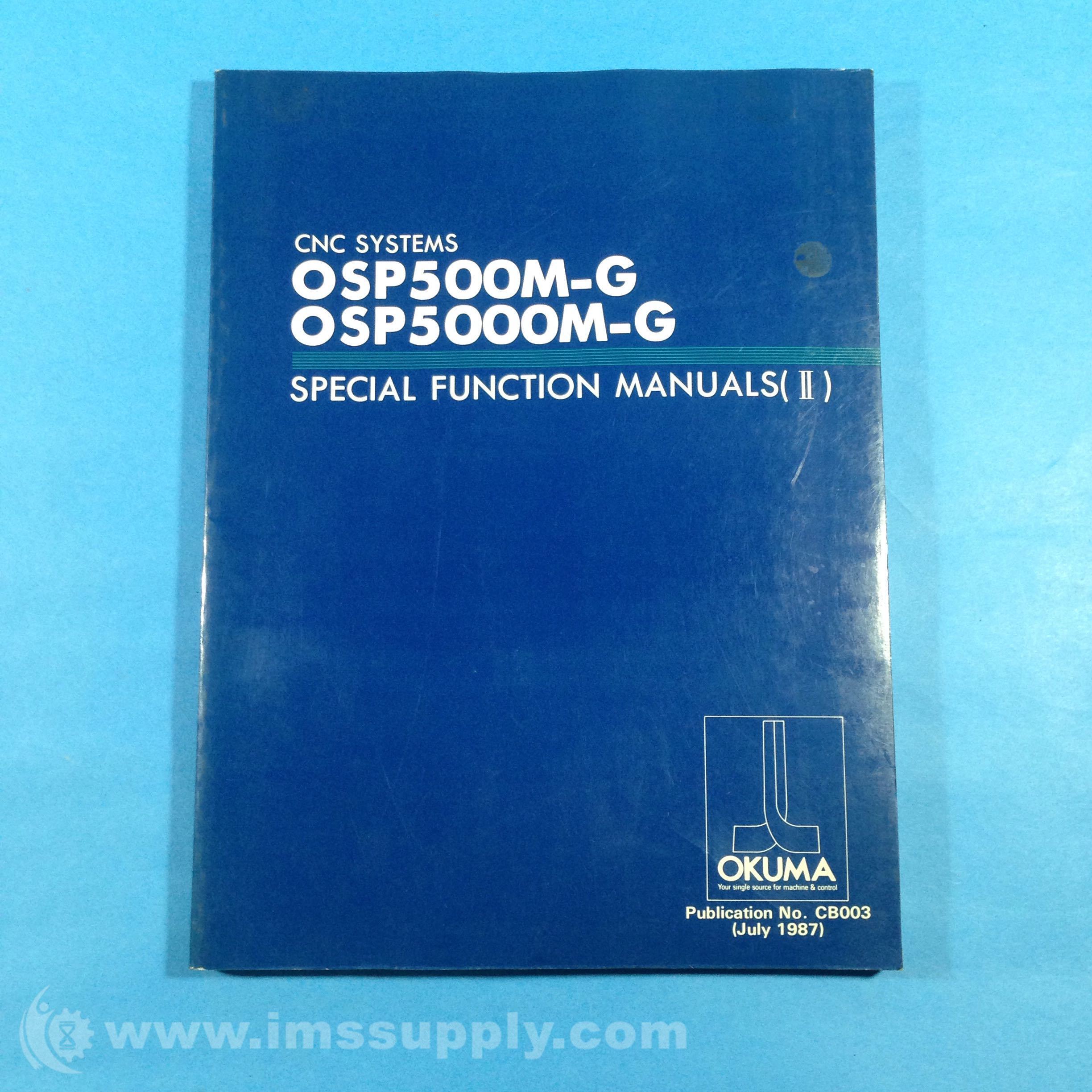 Okuma OSP500M-G / OSP5000M-G Special Function Manuals (II) - IMS