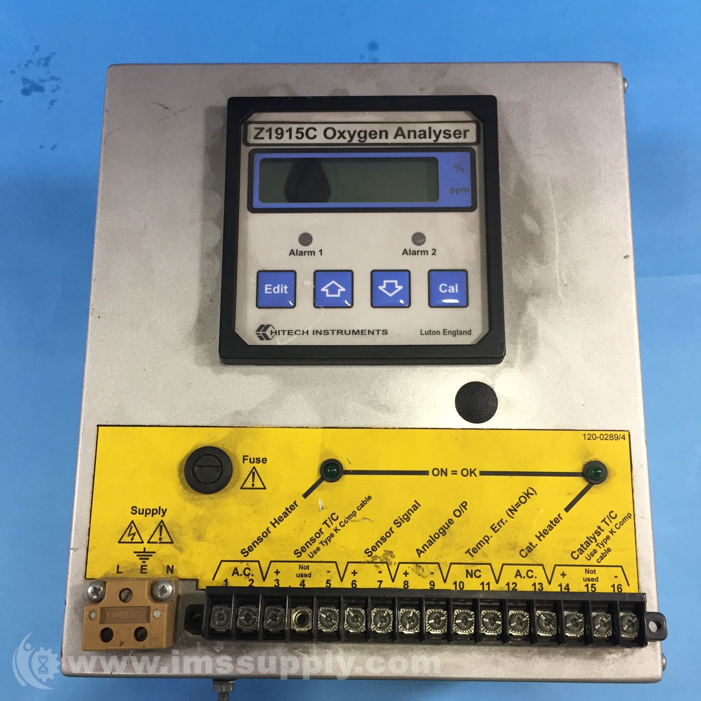 Hitech Instruments Z1915C Oxygen Analyser, O2 0.01% to 100