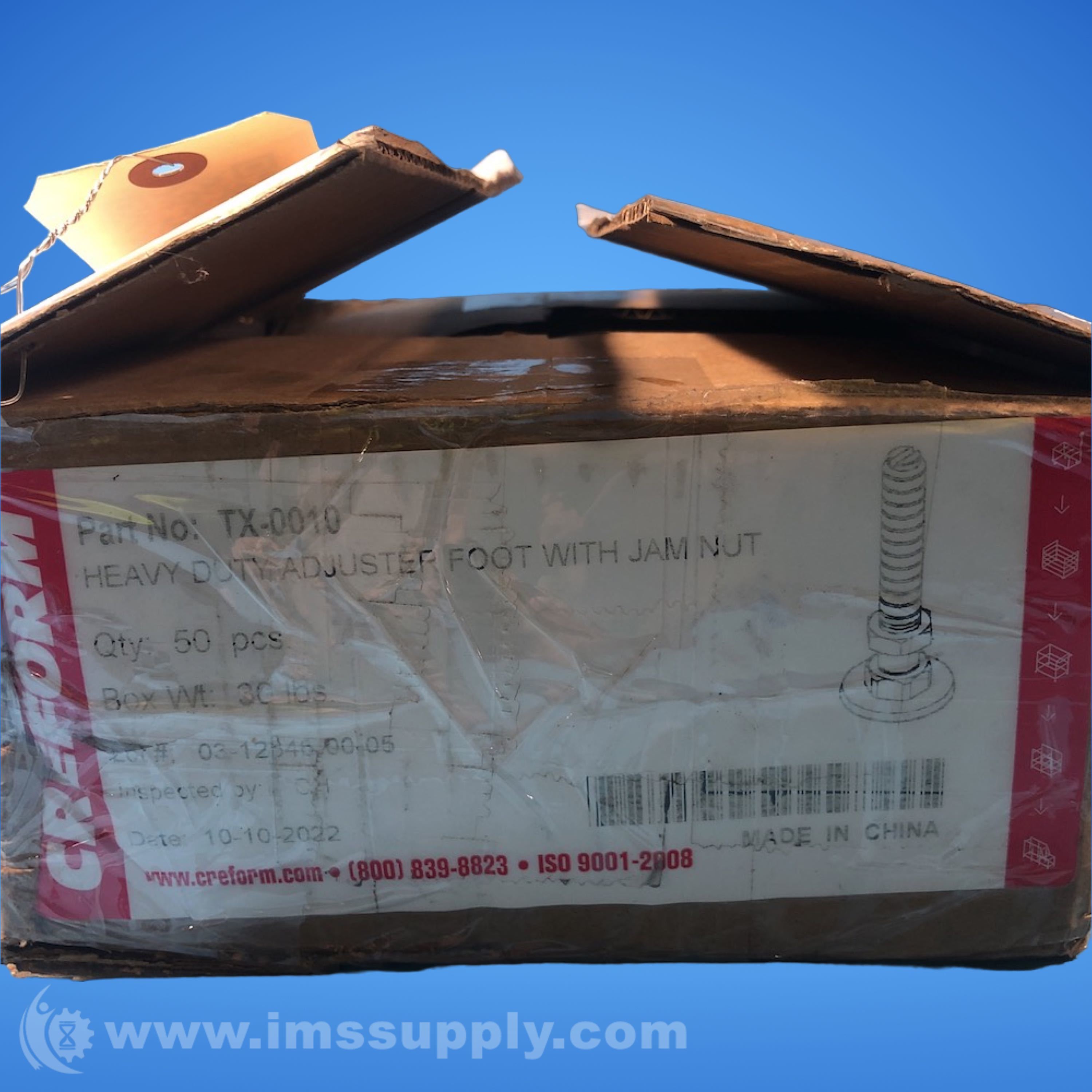 Creform TX-0010 Box of 50 Heavy Duty Adjuster Foot with Jam Nut - IMS ...