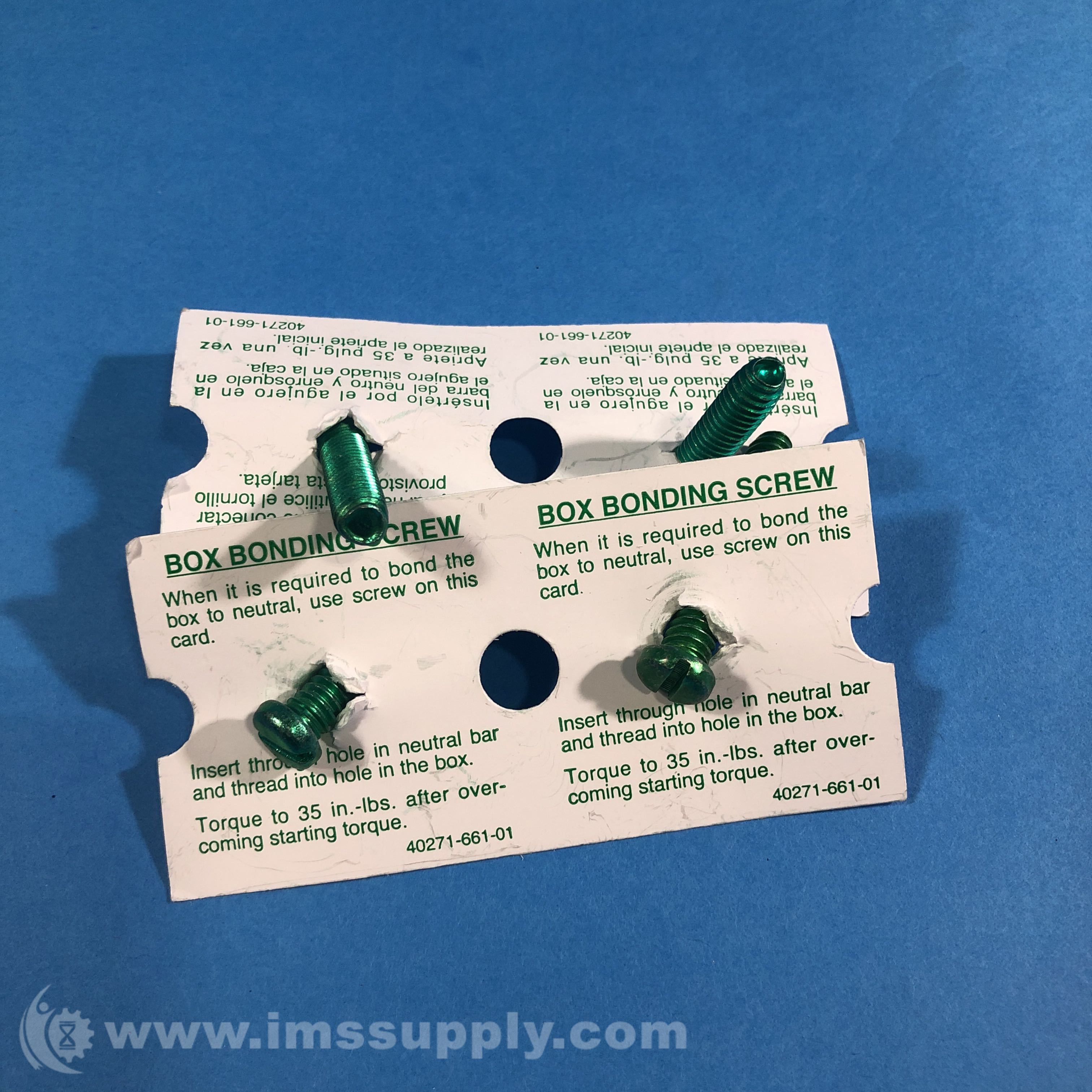 Square D 4027166101 Box Bonding Screw IMS Supply