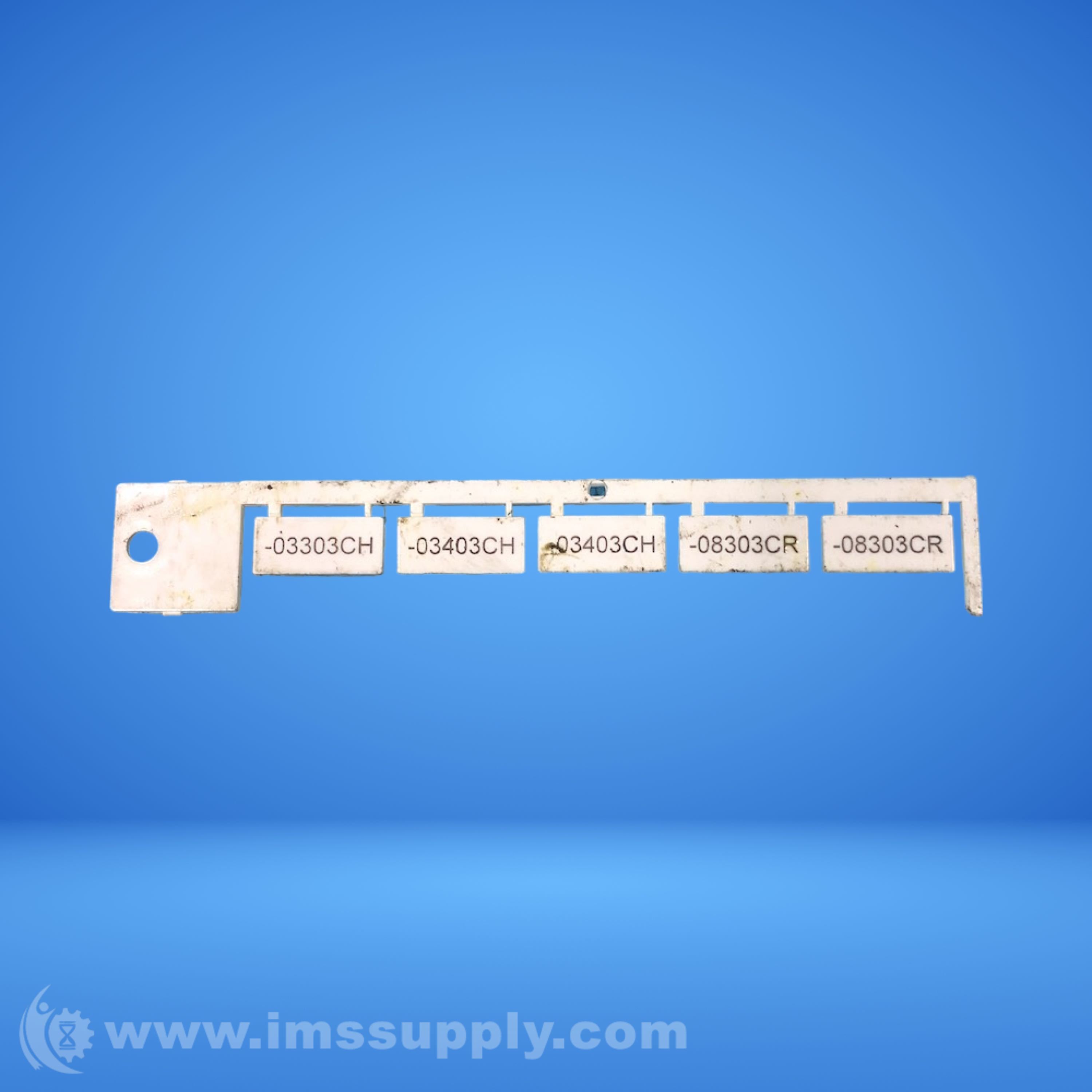 White Terminal Block Label Strip, 5 Labels - IMS Supply