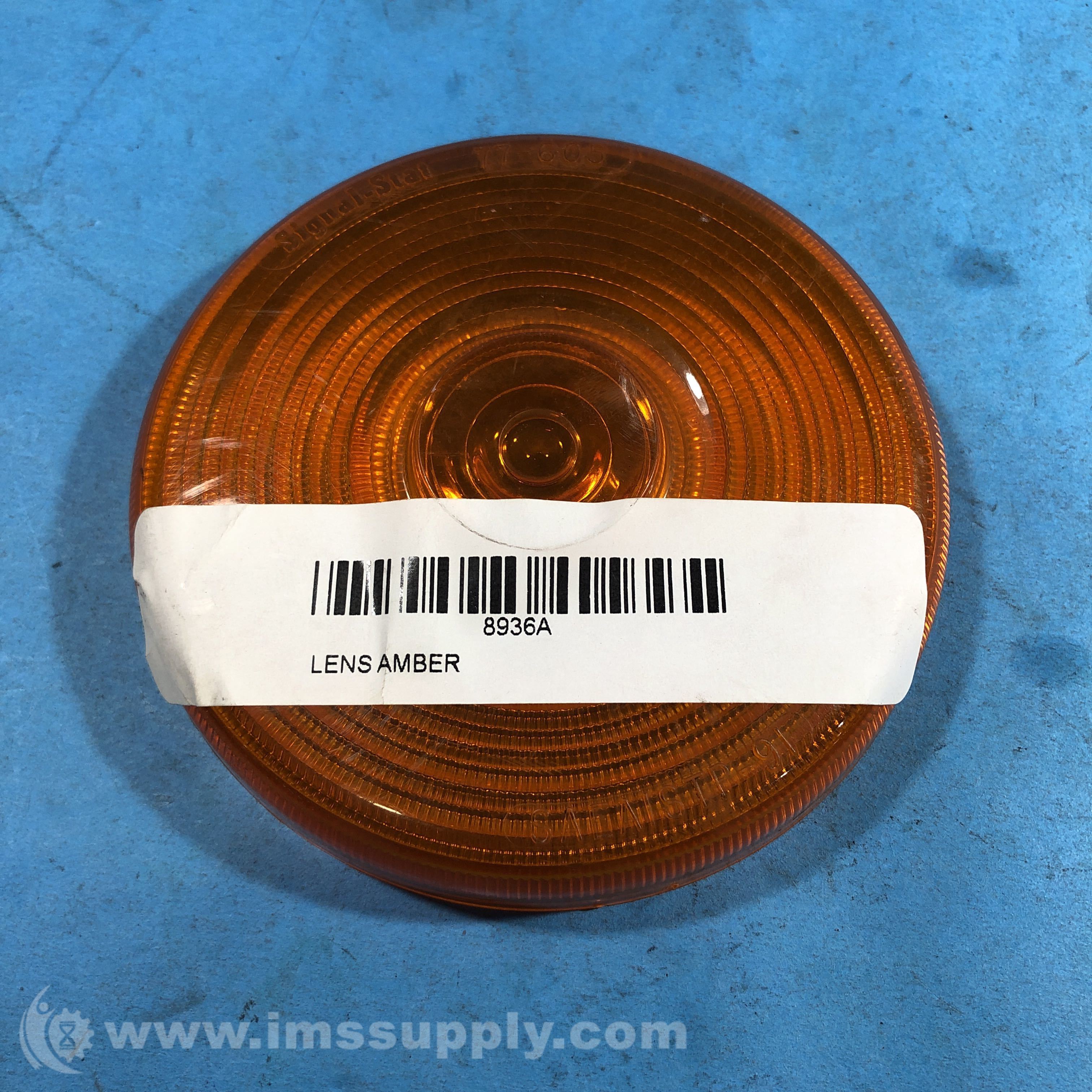 Signal Stat 8936A Yellow Polycarbonate Pedestal Light Lens - IMS Supply