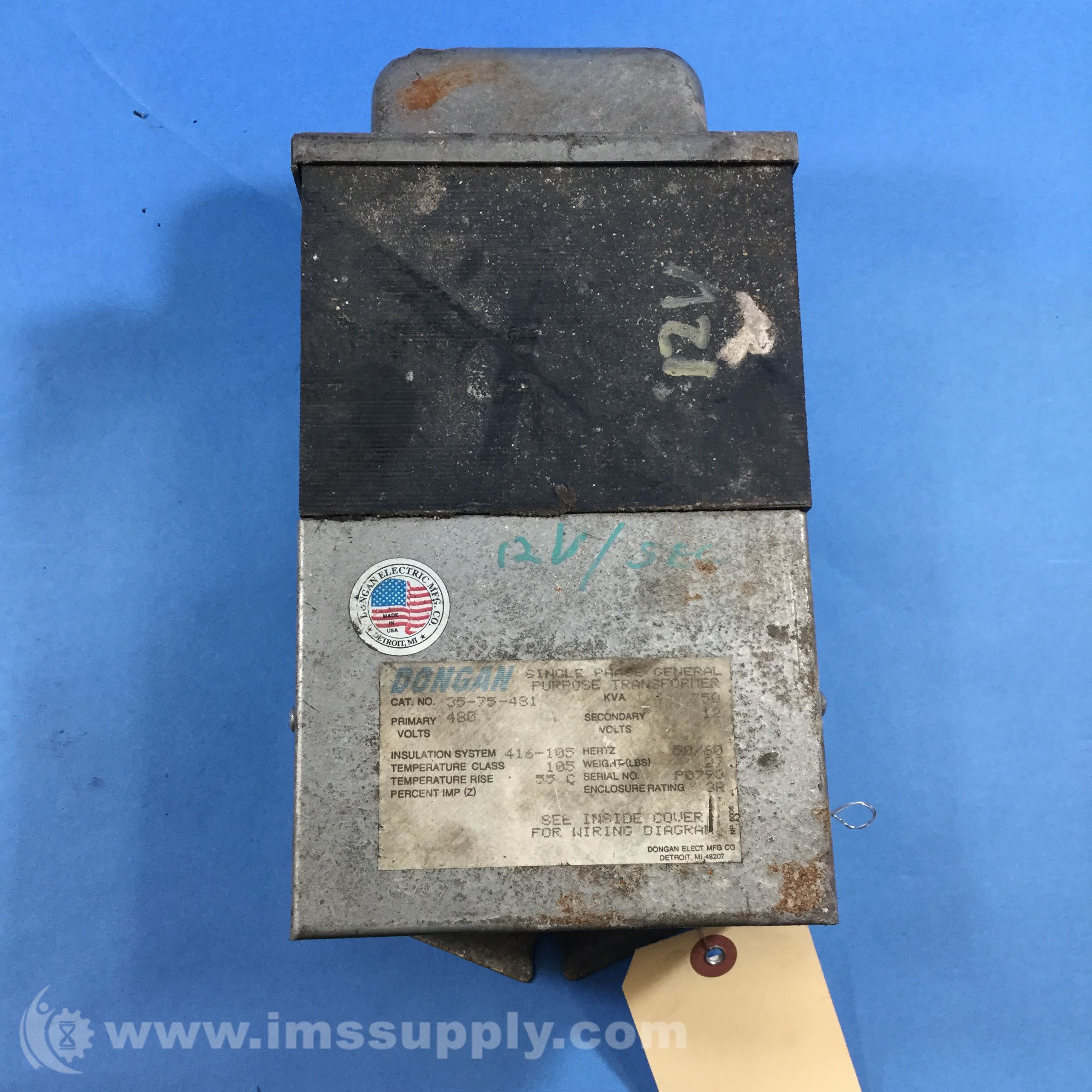 Dongan 35 75 481 Single Phase General Purpose Transformer
