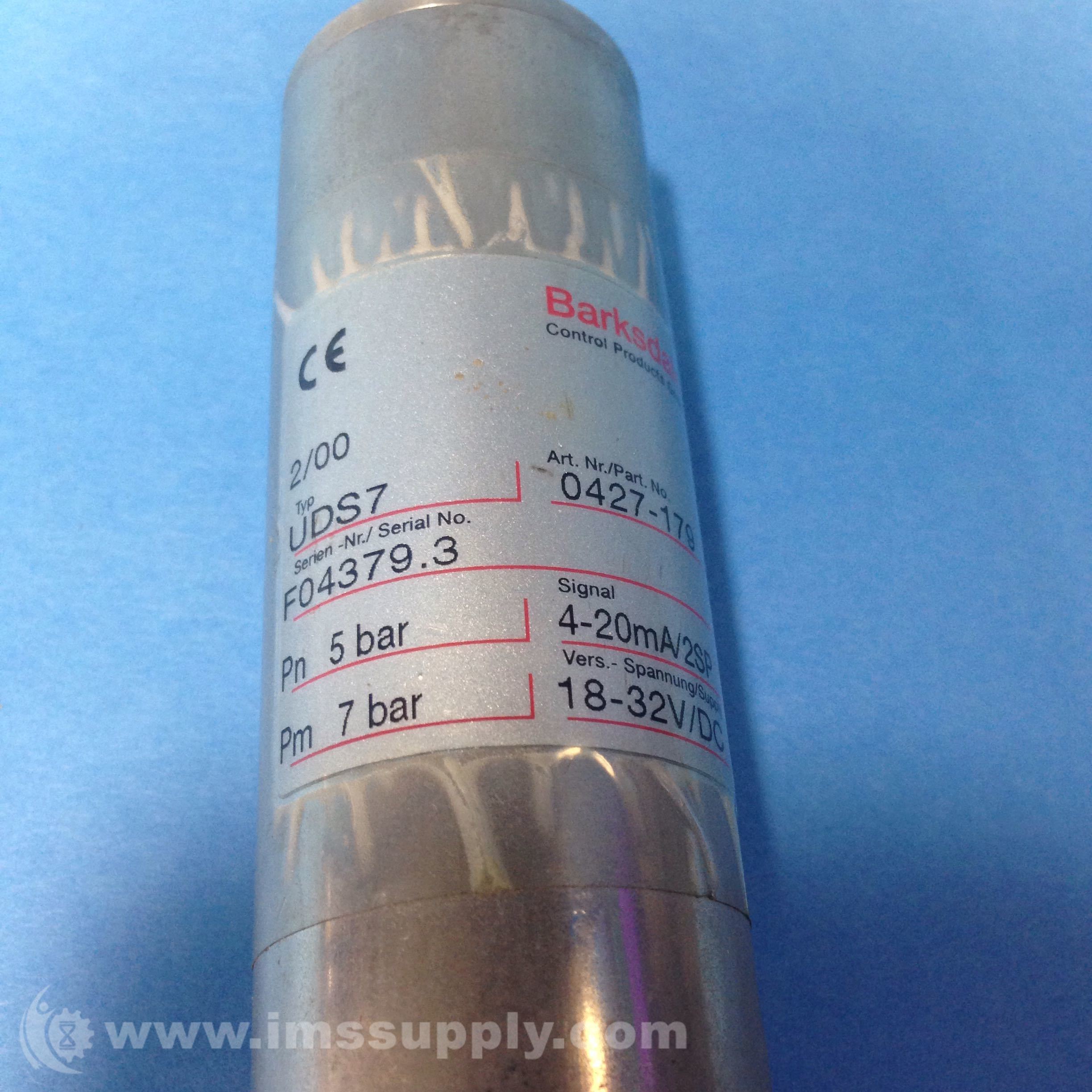 Barksdale UDS7 0427-179 Pressure Switch - IMS Supply
